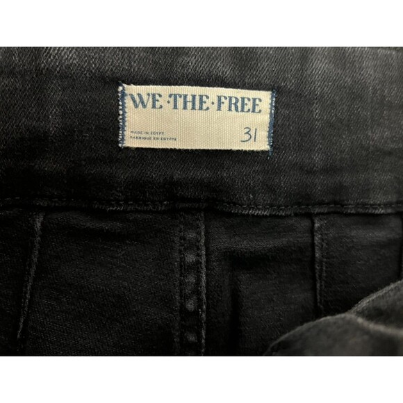 We the Free Black High Rise Jayde Flare Jeans  Size 31  Retro 70s  Fit & Flare - Picture 7 of 16